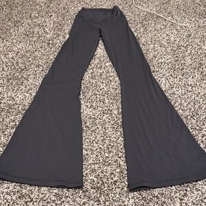 Aerie Dark Grey Flared Leggings with Crossover Waist